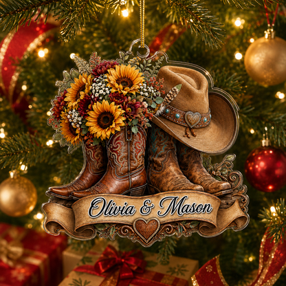 Personalized Boots Cowboy Couple Acrylic