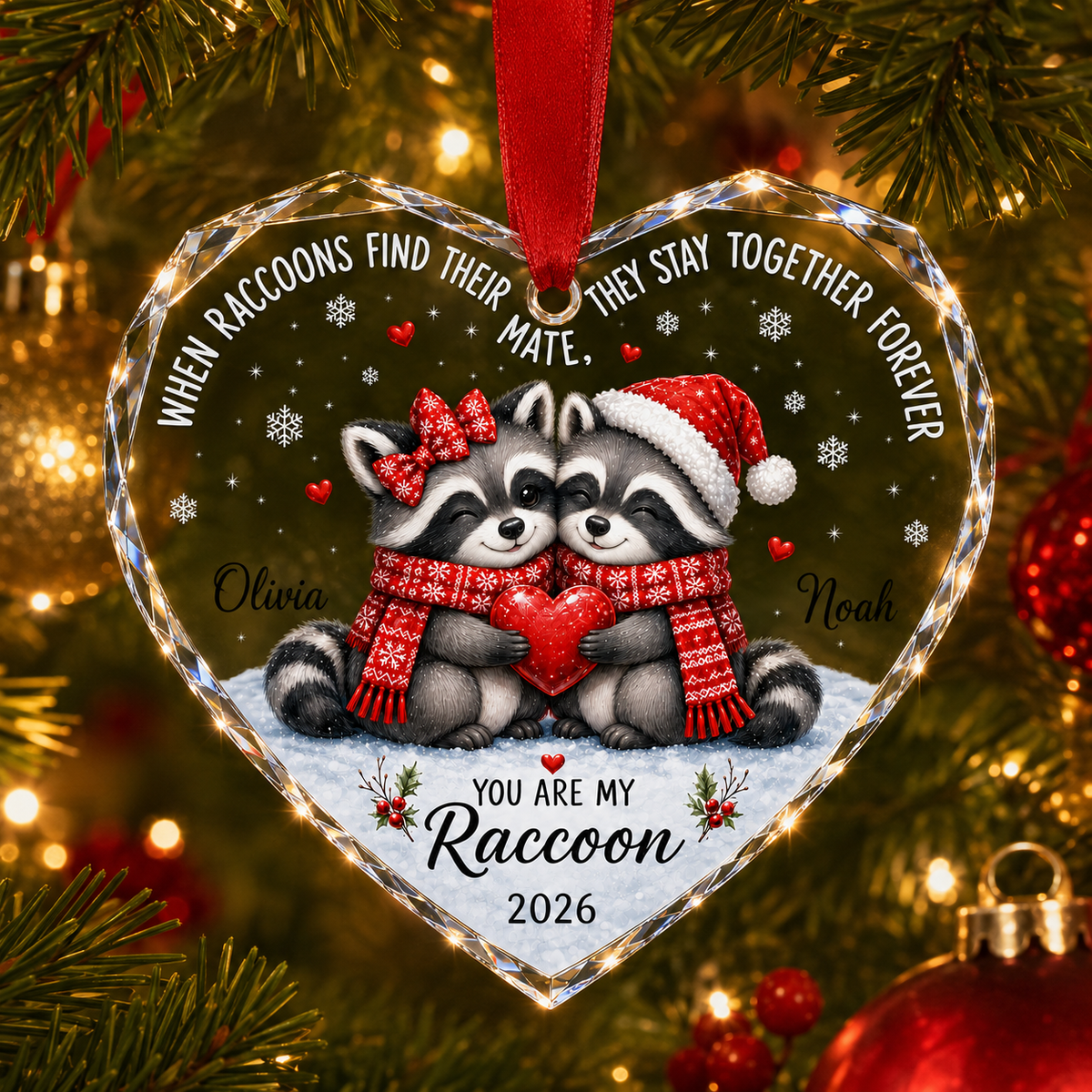 Custom Animal Couple Raccoon