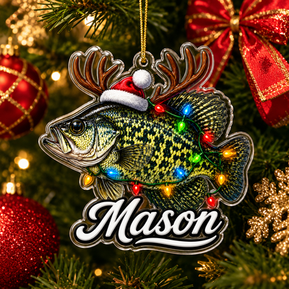 Fishing Christmas Lights Crappie Acrylic