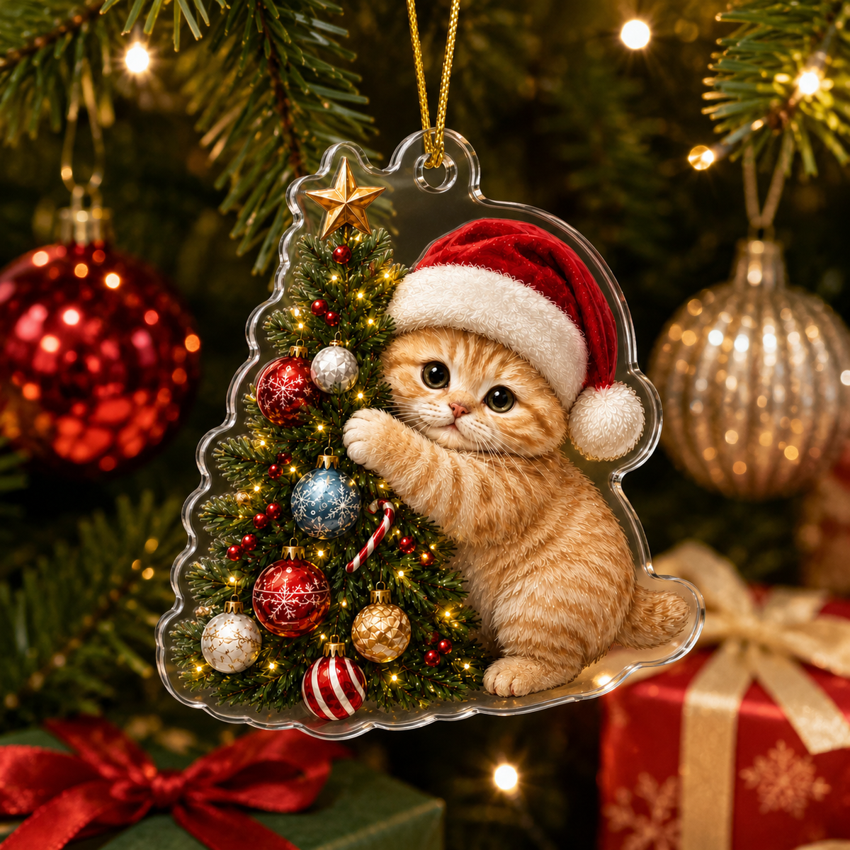 Cat With Christmas Tree Munchkin