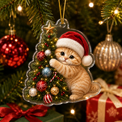 Cat With Christmas Tree Munchkin