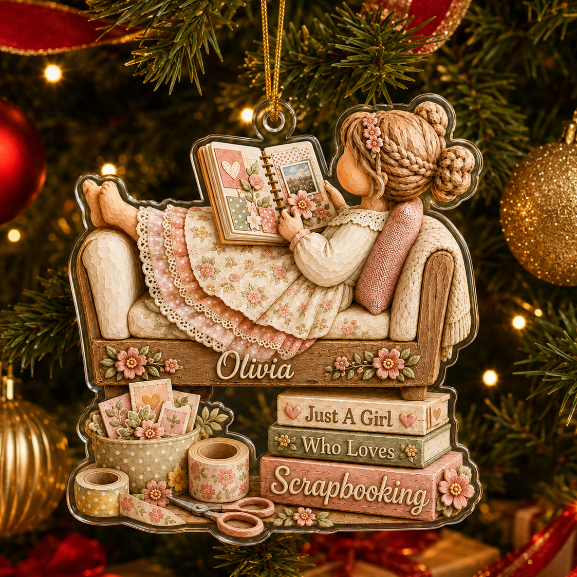 Personalized Just A Girl Hobby Scrapbooking