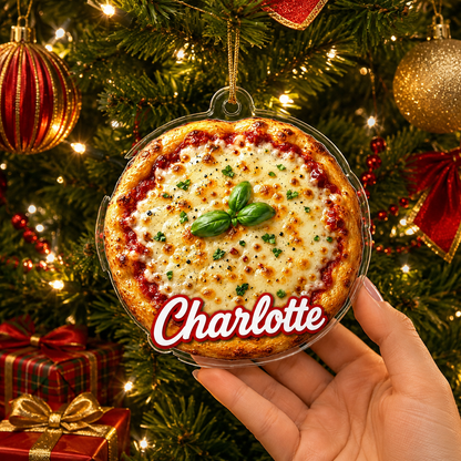 Breakfast Custom Name Mini Cheese Pizza Acrylic