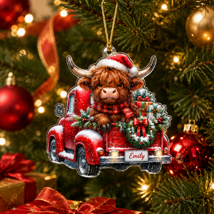 Christmas Farm Highland Cow