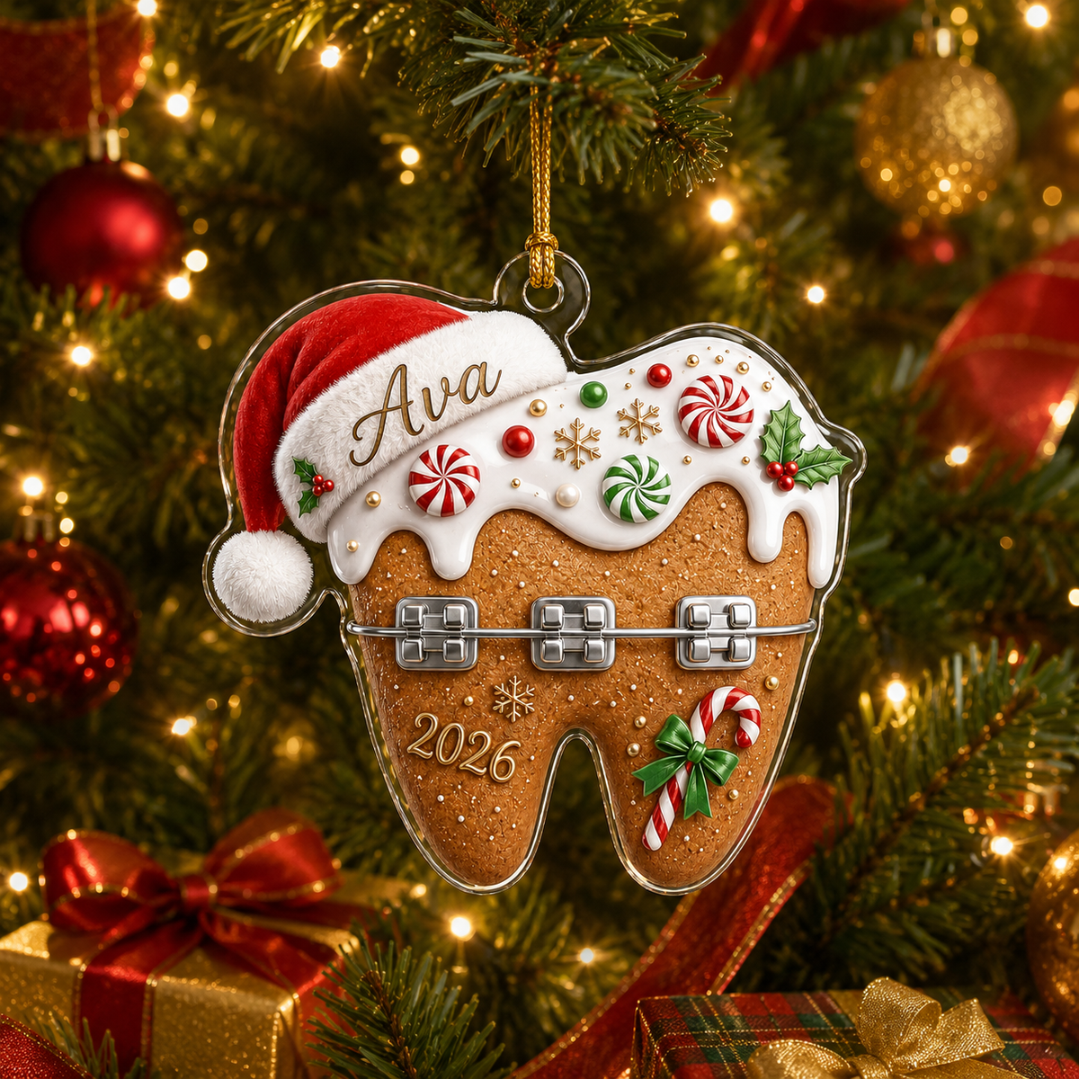 Dental Xmas Braces Tooth