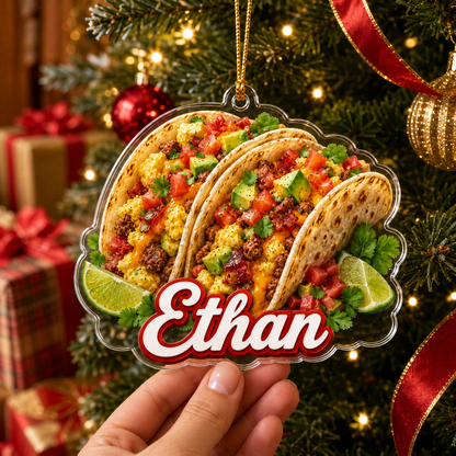 Breakfast Custom Name Tacos Acrylic
