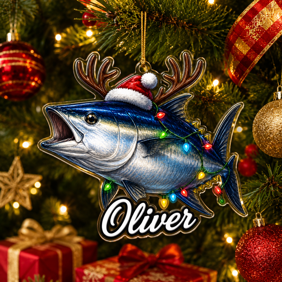 Fishing Christmas Lights Bluefin Tuna Acrylic