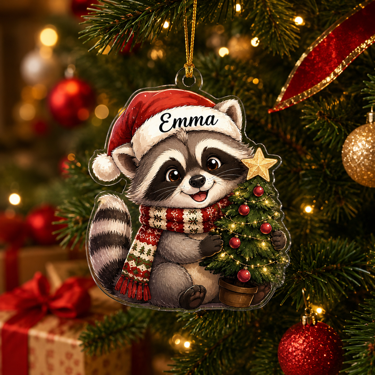 Animal Chrismas Raccoon