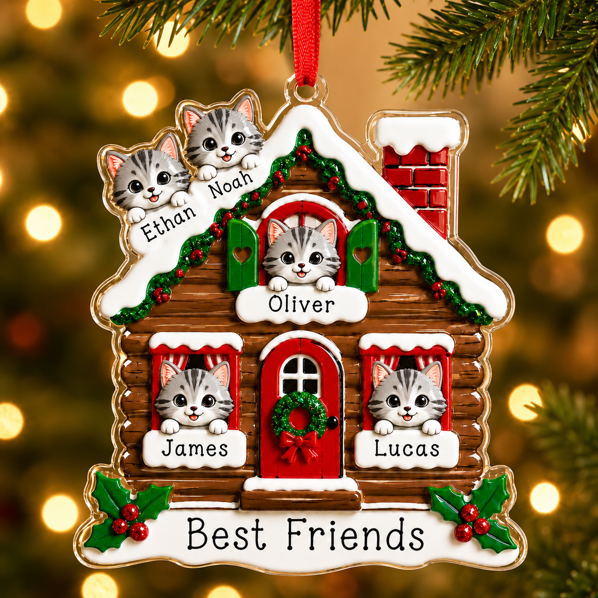 Christmas Animal House Cat