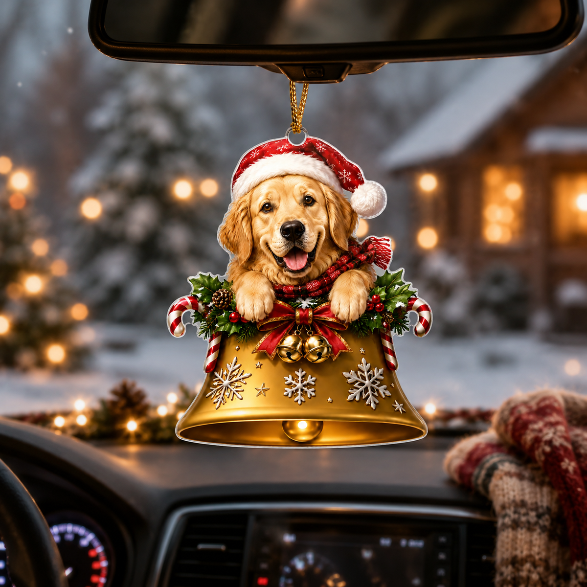 Dog Christmas Bell Golden Retriever