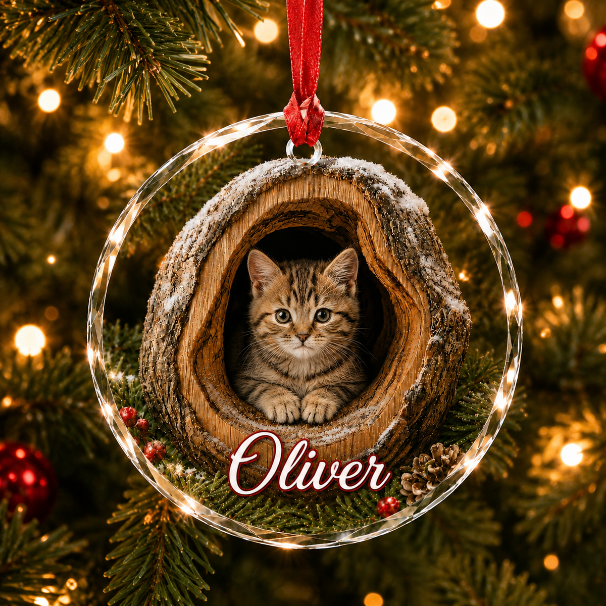 Glass ornament Animal Cat
