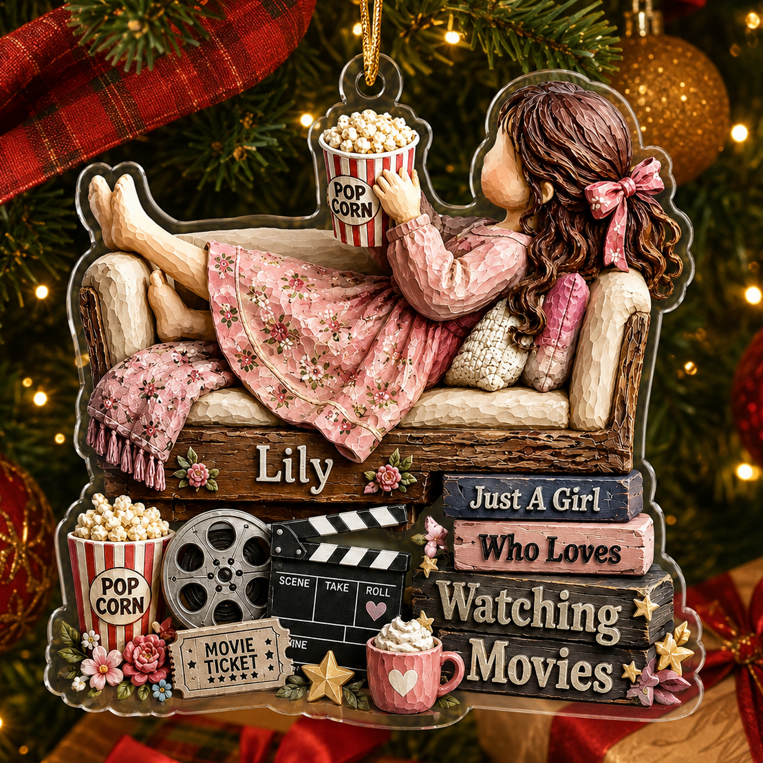 Personalized Just A Girl Hobby Watching Movies