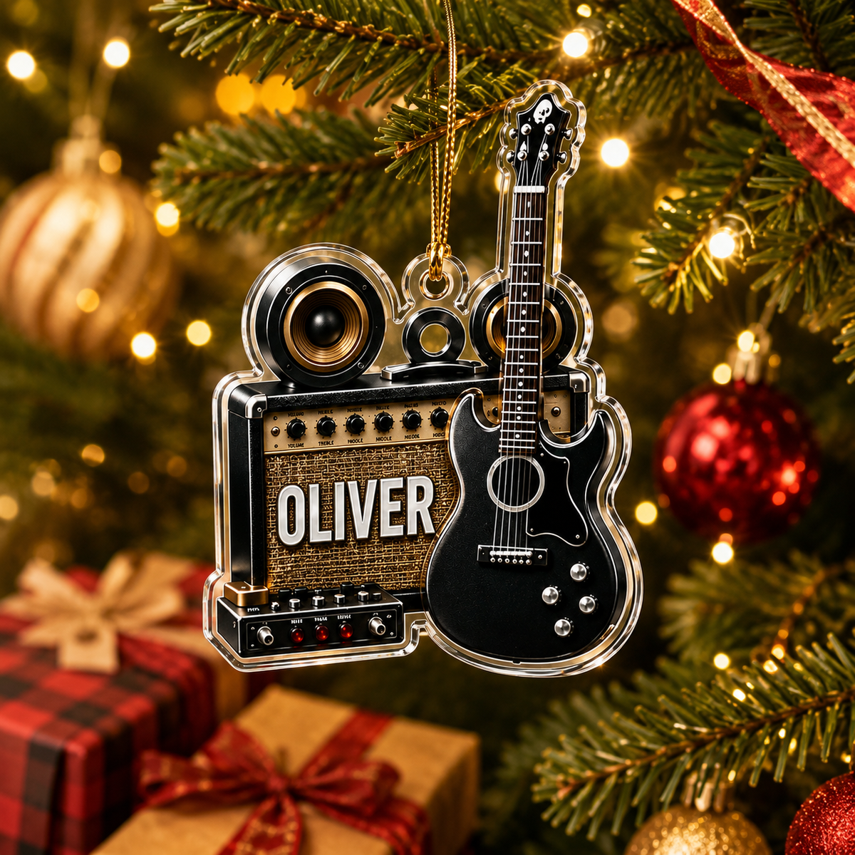Guitar Custom Name Acrylic - Guitar Amplifier and Speakers