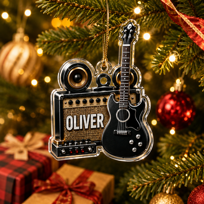 Guitar Custom Name Acrylic - Guitar Amplifier and Speakers