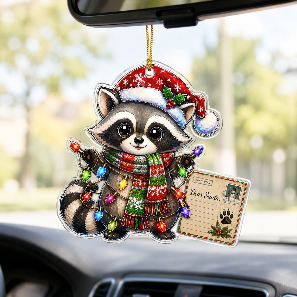 Animal With Christmas Led Raccoon