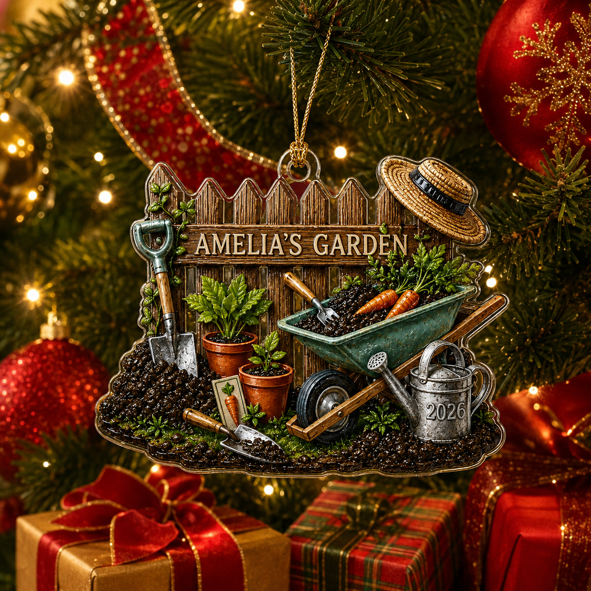 Custom Gardening Wheelbarrow Acrylic