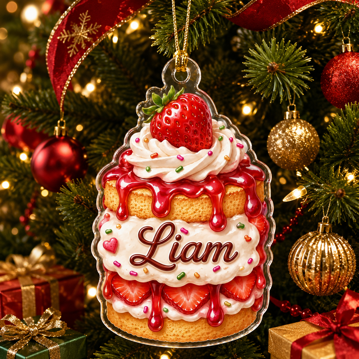 Custom Dessert Strawberry Shortcake Acrylic