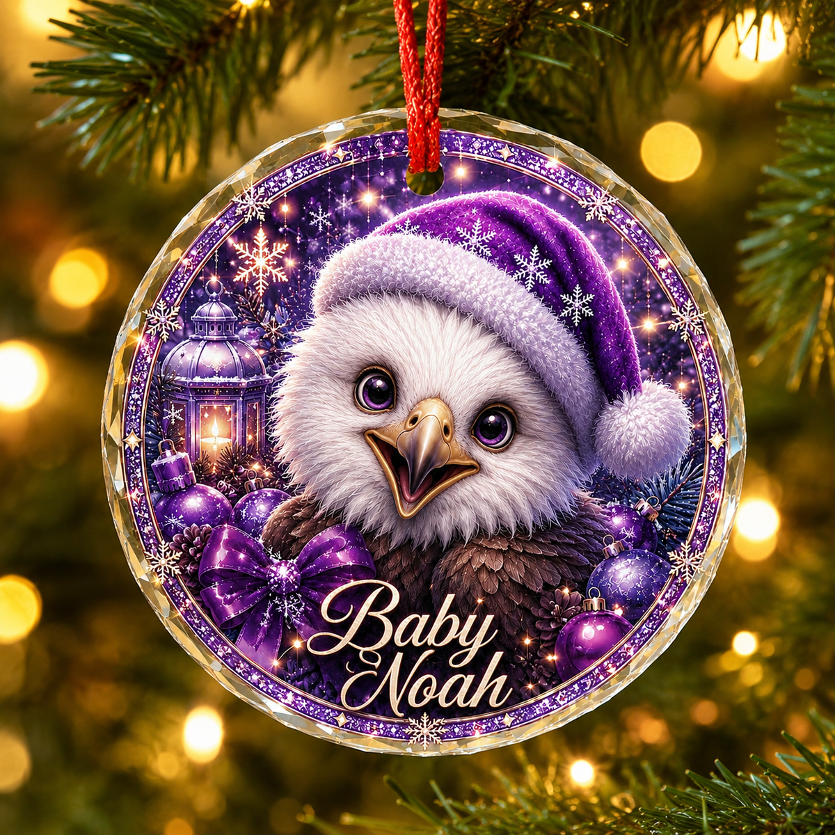 Purple Bird At Christmas Baby Eagle