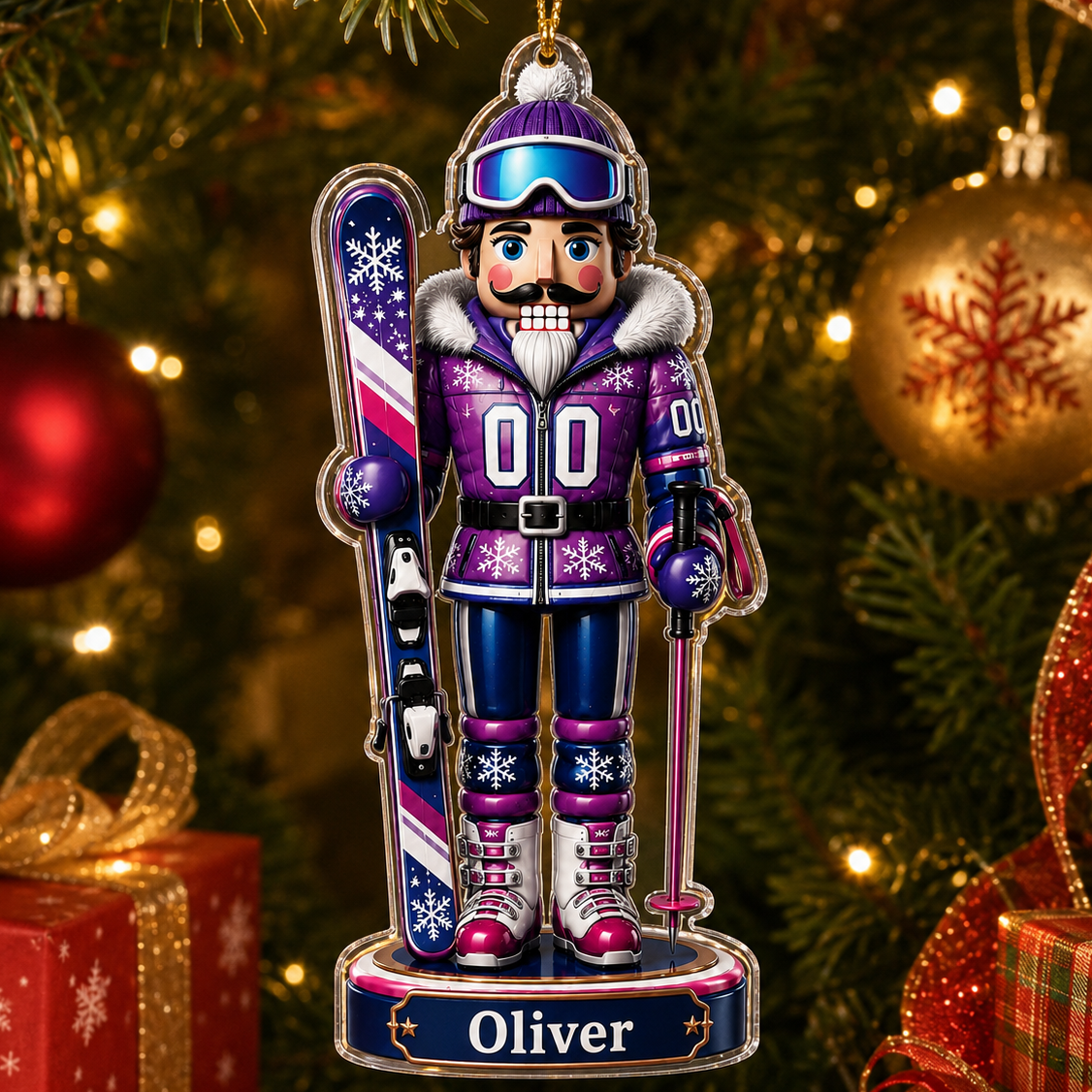 Sports Nutcracker Skiing Acrylic
