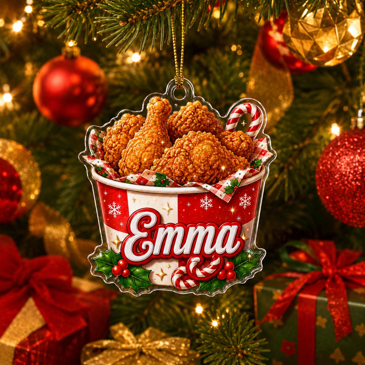 Custom Name Food Acrylic - Fried Chicken
