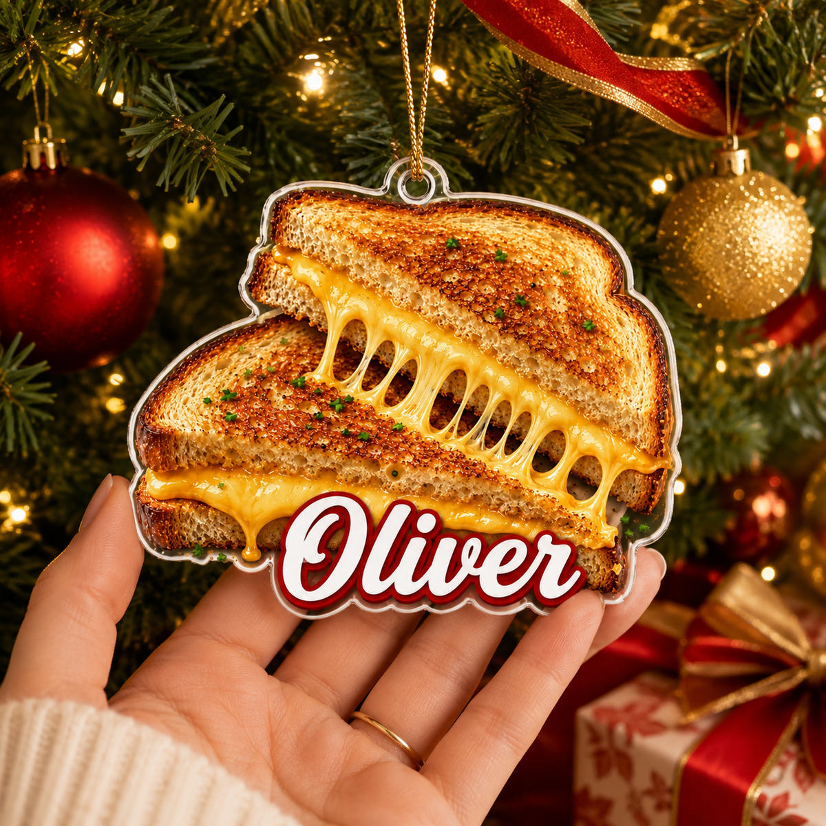 Breakfast Custom Name Grilled Cheese Sandwich Acrylic