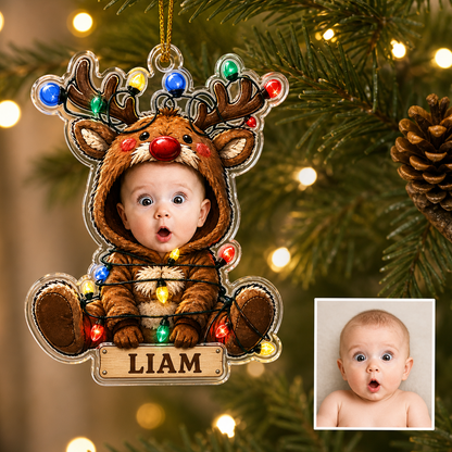 Custom Photo Baby Reindeer