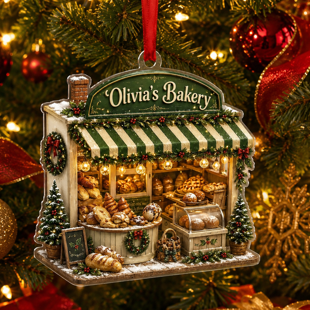 Personalized Kitchen Utensils Acrylic Green Bakery