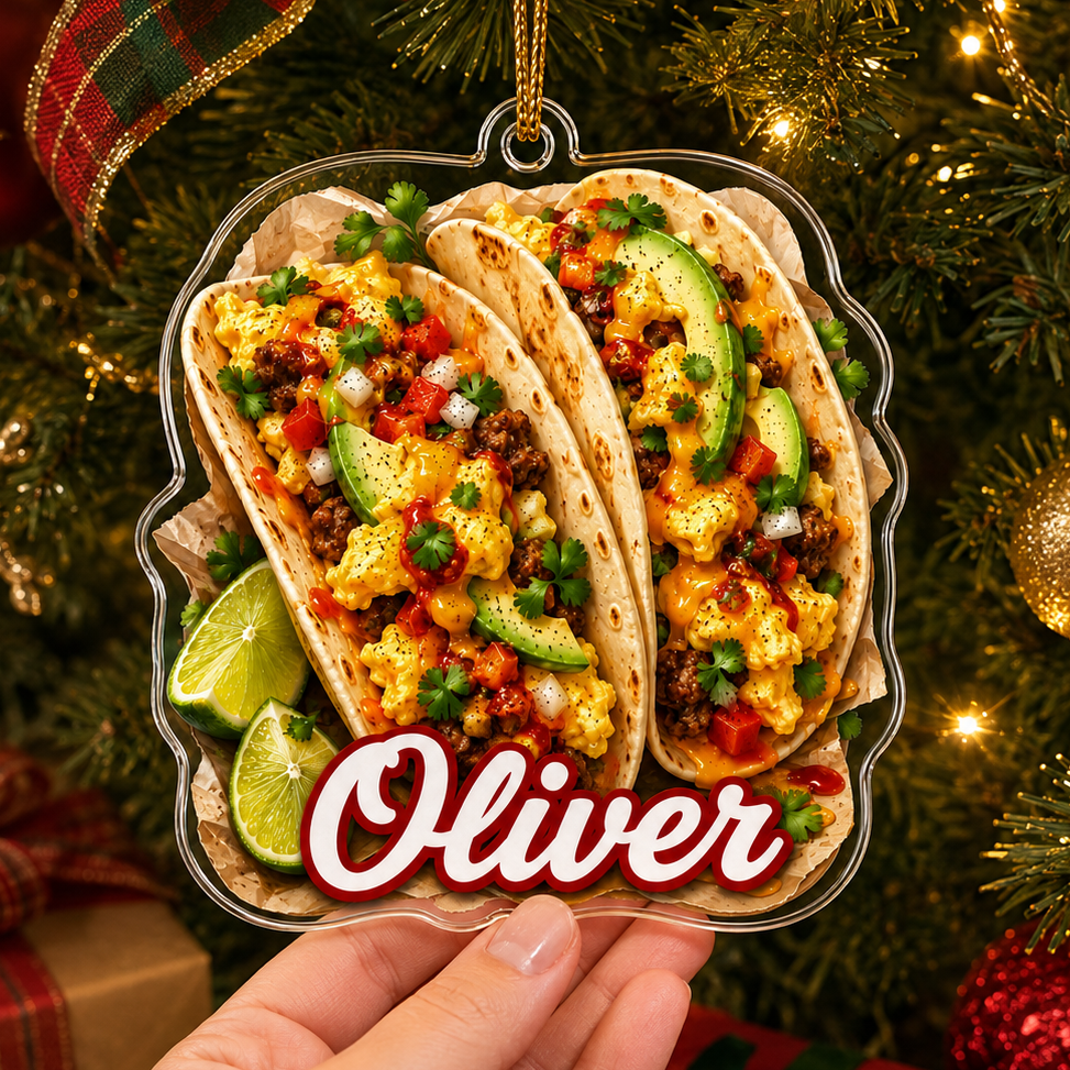 Breakfast Custom Name Breakfast Tacos Acrylic