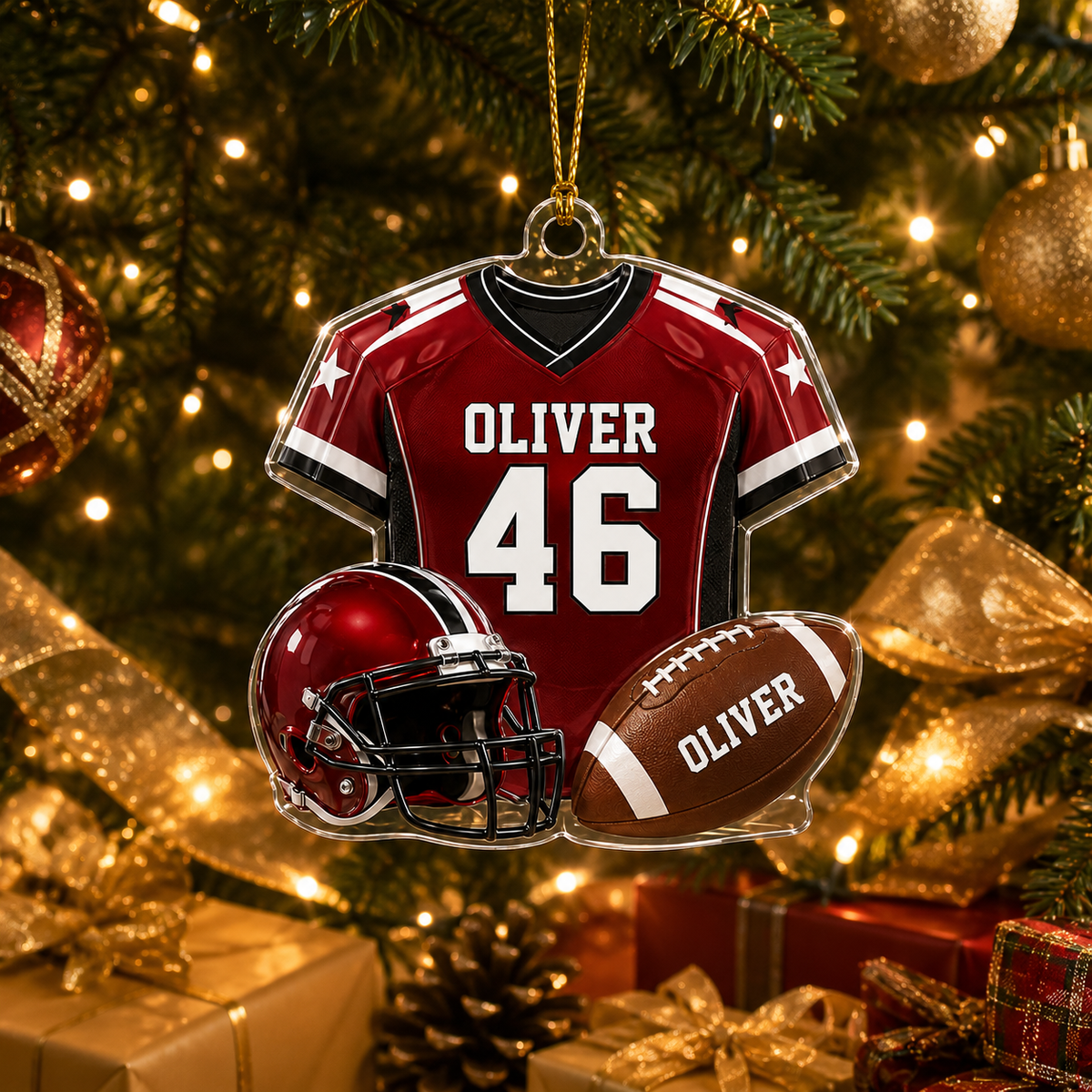 American Football Custome Name Acrylic Style 8