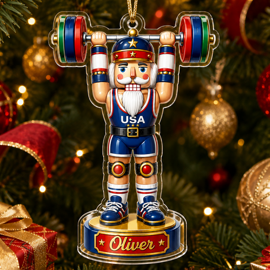 Sports Nutcracker Weightlifting Acrylic