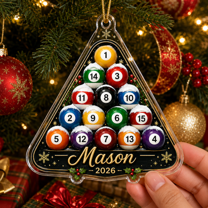 Custom Name Billiards Christmas Tree Acrylic