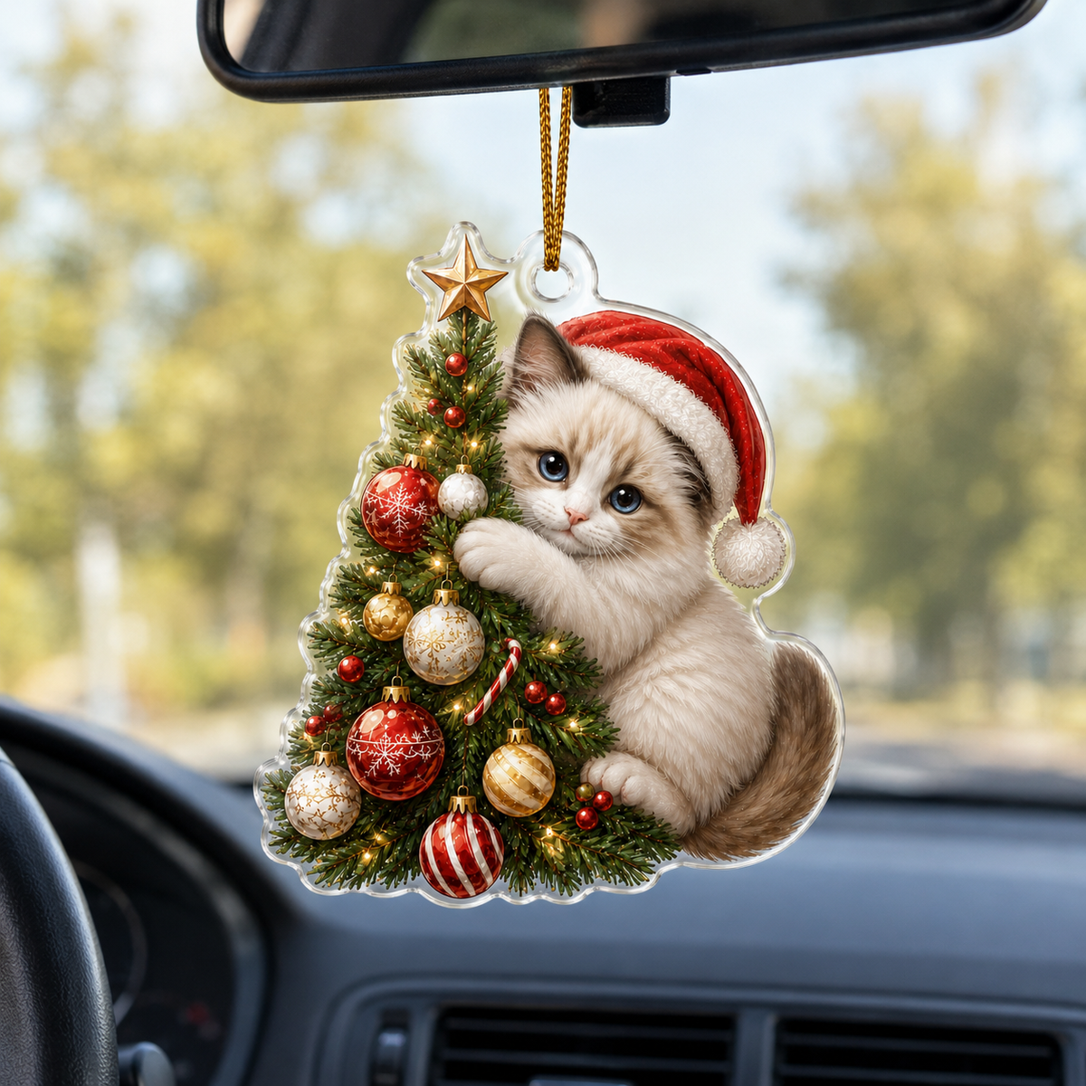 Cat With Christmas Tree Ragdoll