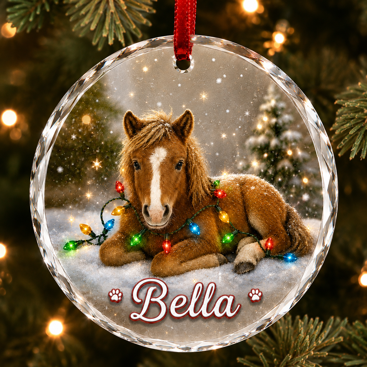 Glass Animal Led Light Horse