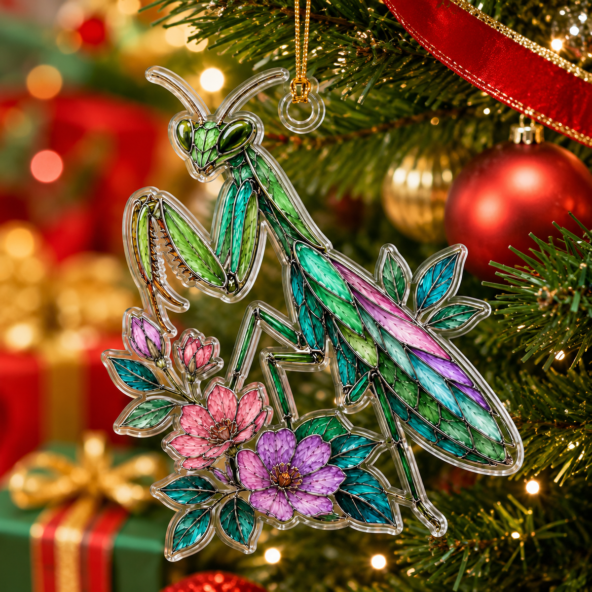 Bird With Flower Praying Mantis
