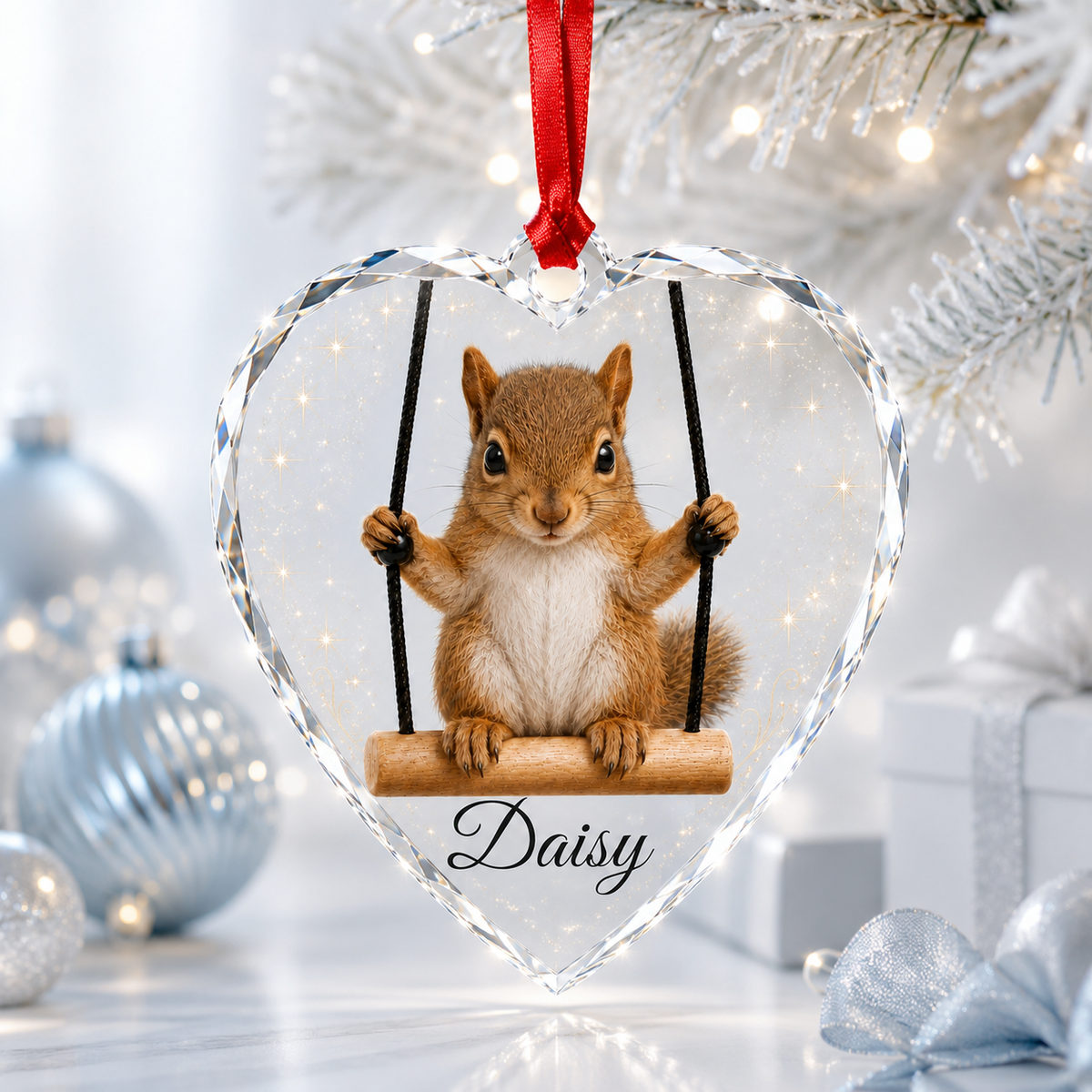 Animal Glass Ornament Squirrel