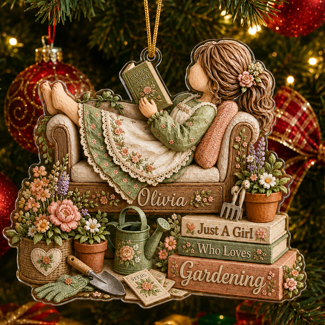 Personalized Just A Girl Hobby Gardening