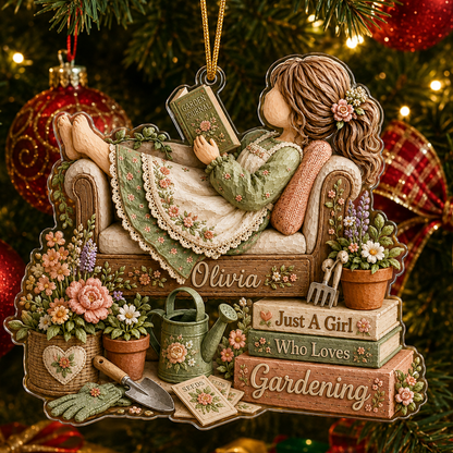 Personalized Just A Girl Hobby Gardening