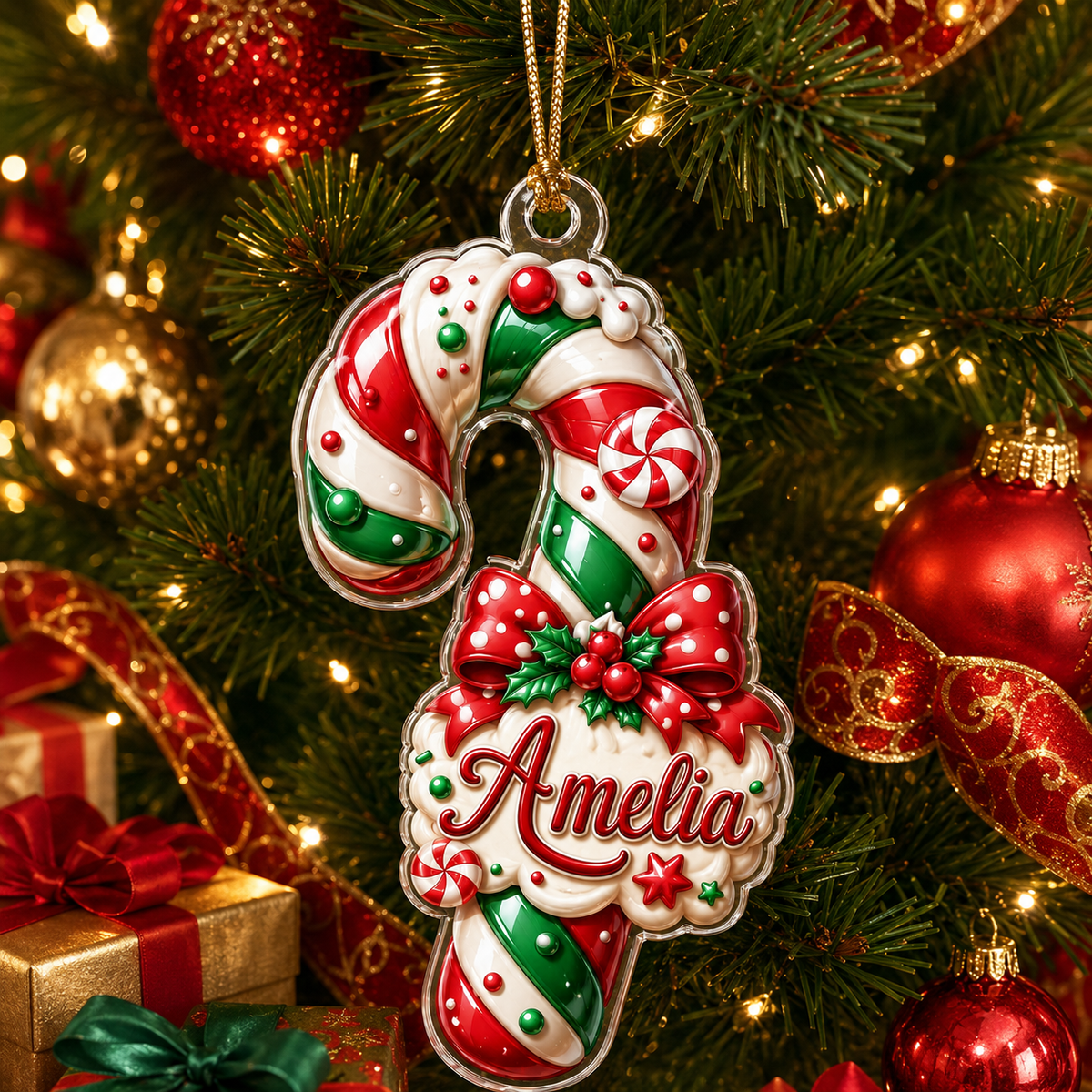 Custom Dessert Candy Cane Acrylic