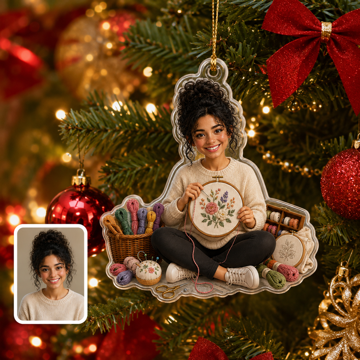 Custom Photo Hobbies Acrylic - Embroidery