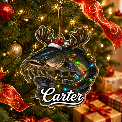 Fishing Christmas Lights Catfish Acrylic