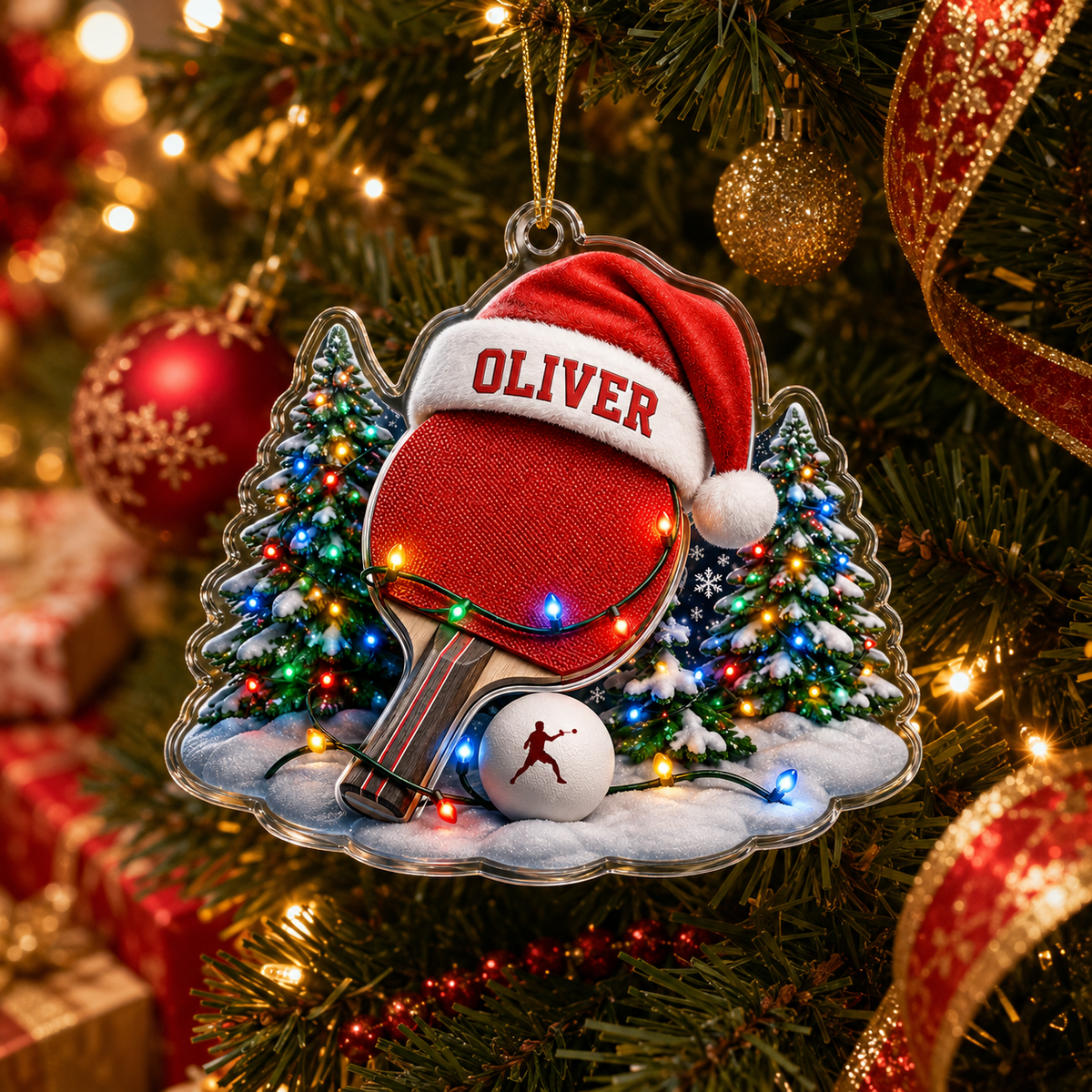 Custom Sports Christmas Acrylic - Table Tennis