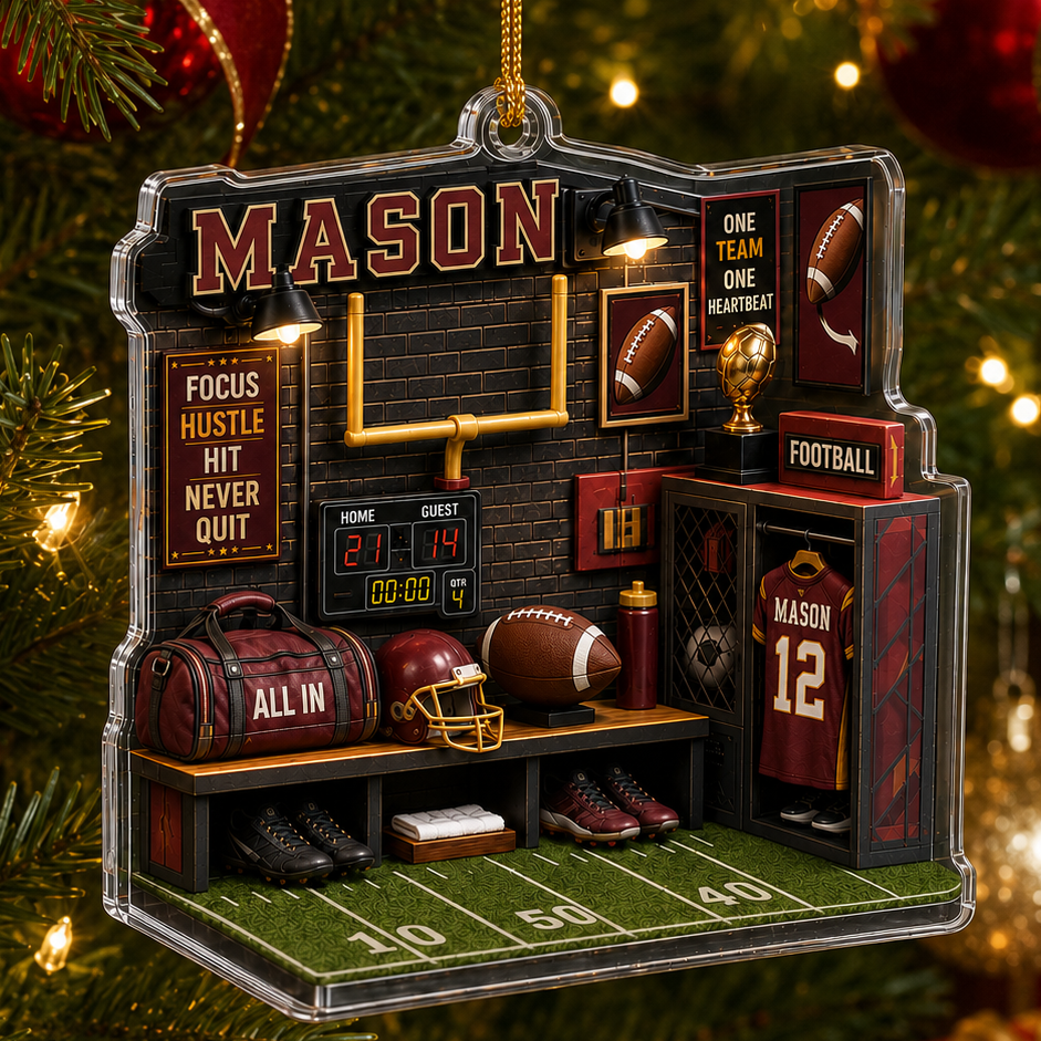 Sport Room Custome Name Acrylic American Football