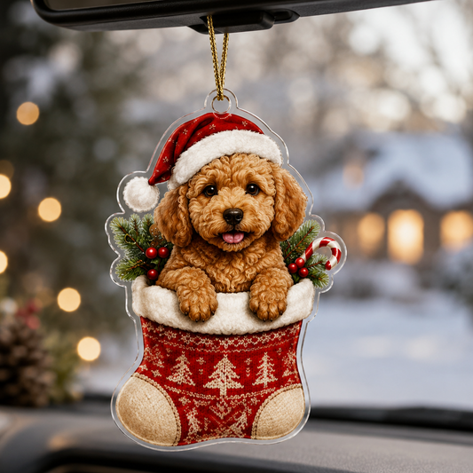 Dog Christmas Socks Poodle