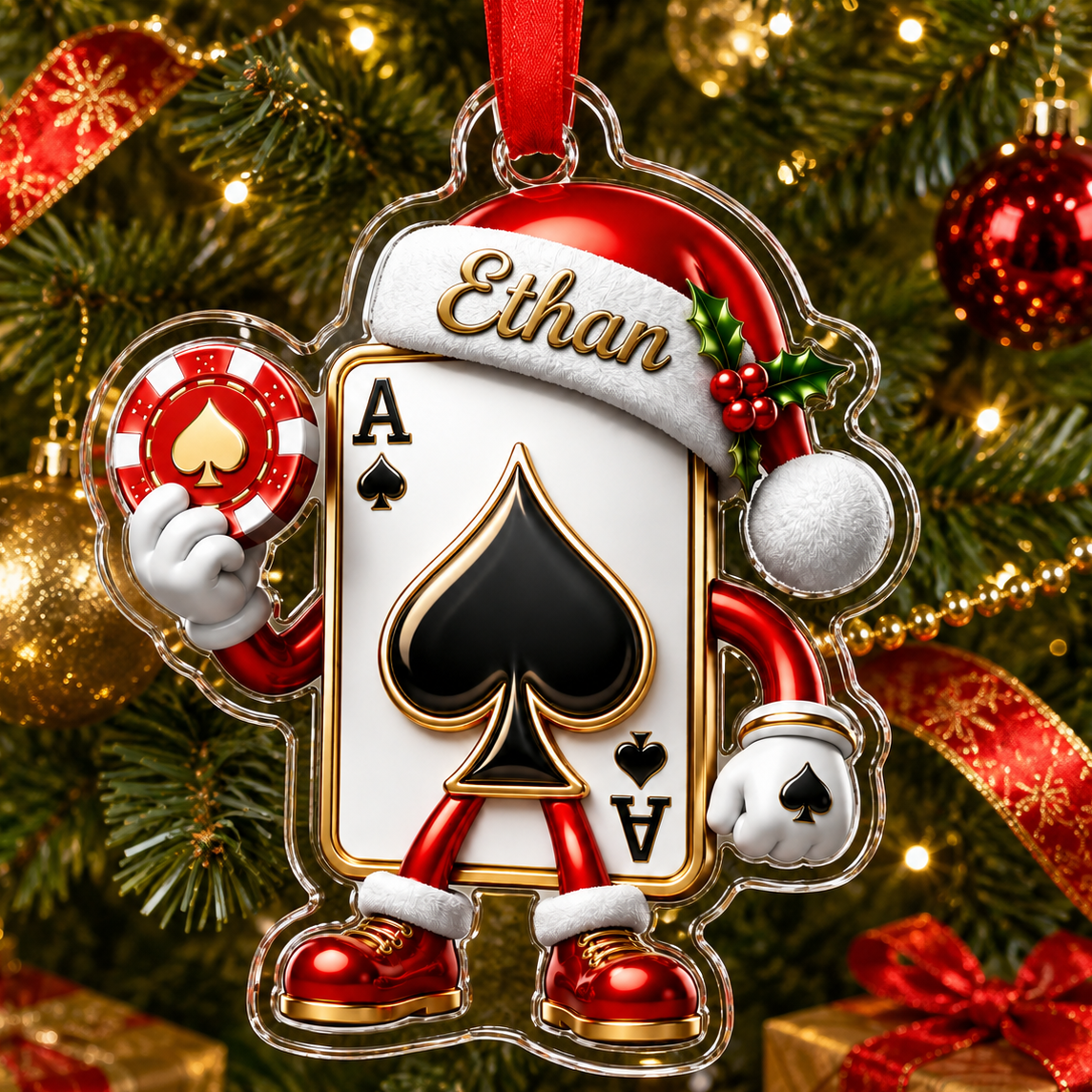 Pocker Custome Name Acrylic Pocker Card