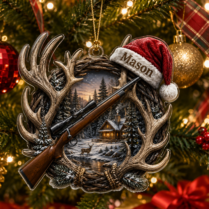 Personalized Hunting Winter Antler Lodge Acrylic