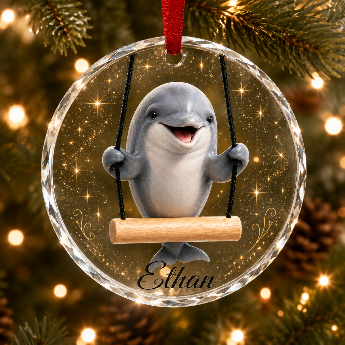 Animal Glass Ornament Dolphin