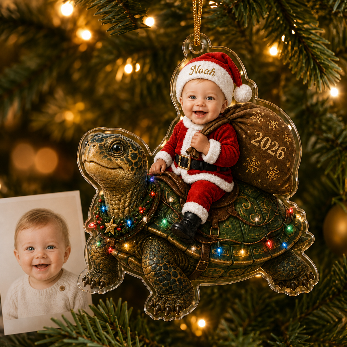Custom Photo Baby Animal Giant Turtle