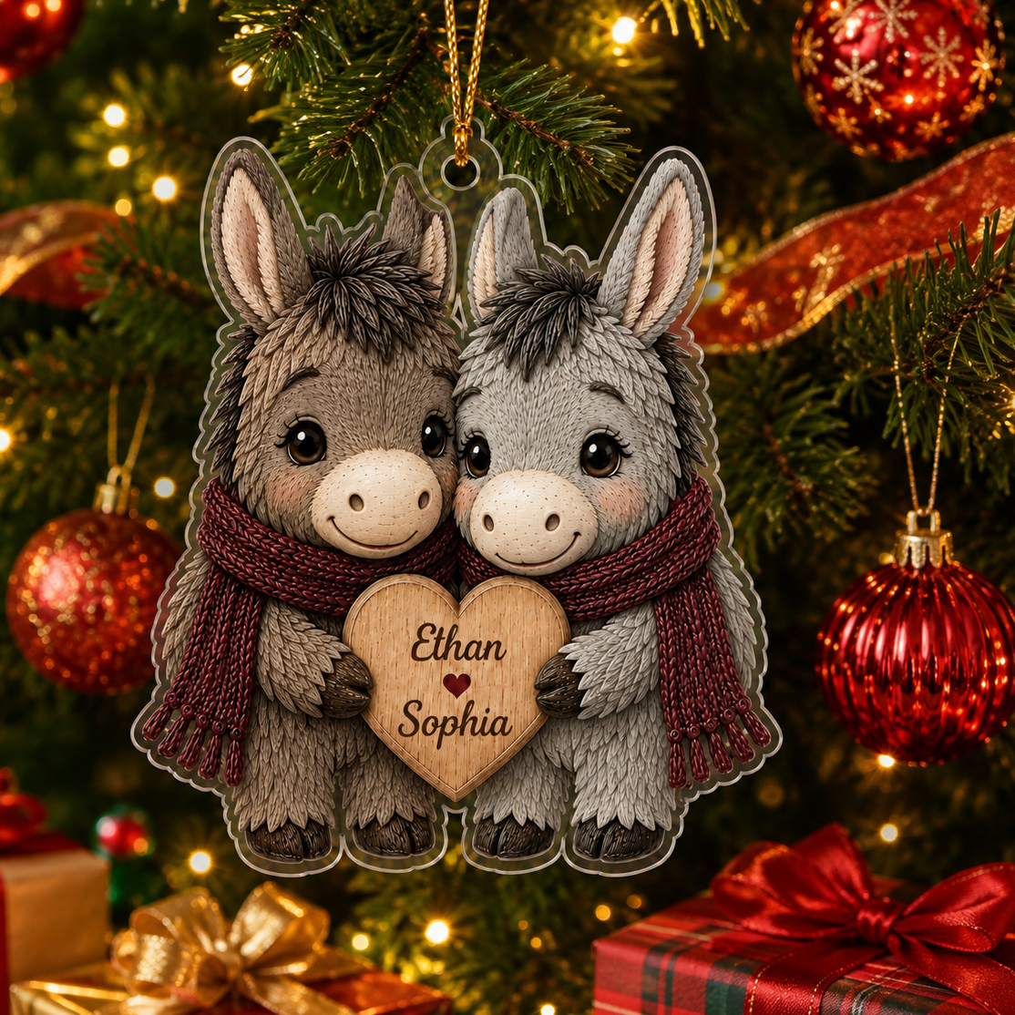 Couple Animal Donkey