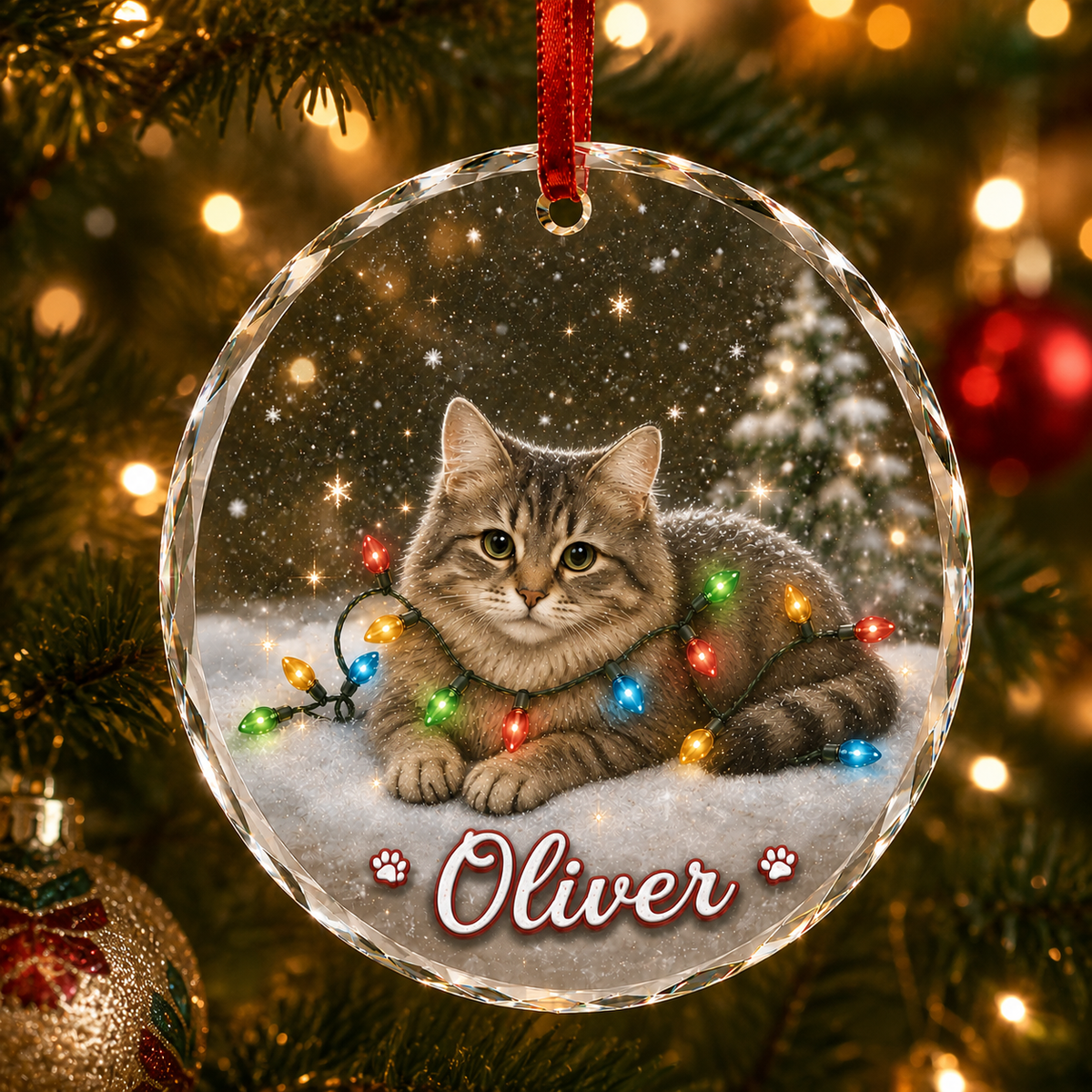 Glass Animal Led Light Cat