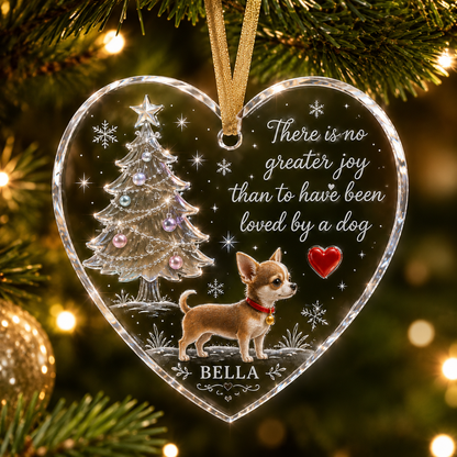 Christmas Glass Dog Chihuahua